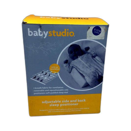Baby Studio Unisex Adjustable Side and Back Sleep Positioner White NEW