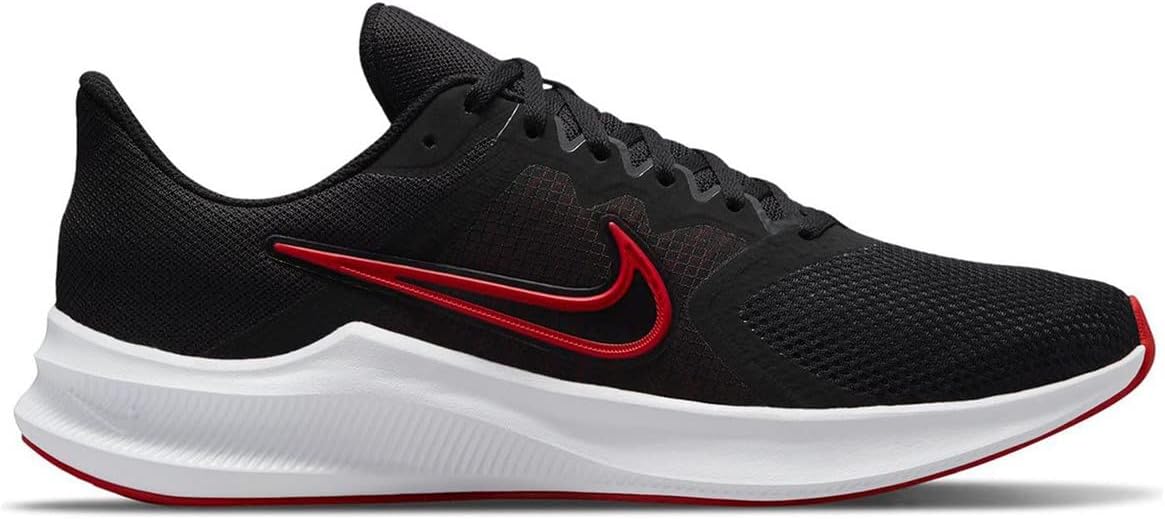Nike Downshifter 11 Trainers Running Shoes Black University Red Mens US 8 NEW