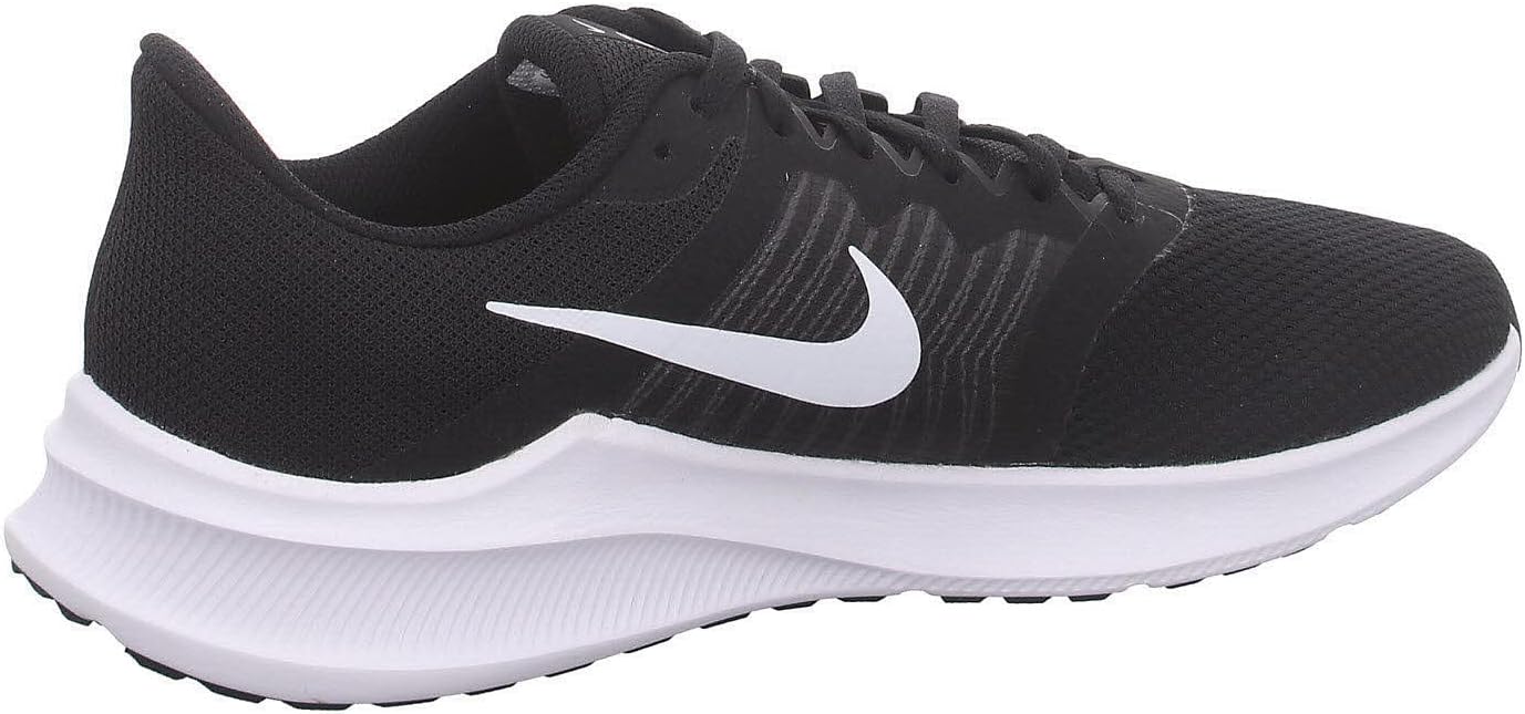 Nike Downshifter 11 Black Mesh With White Logo Trainers Mens US 8.5 NEW