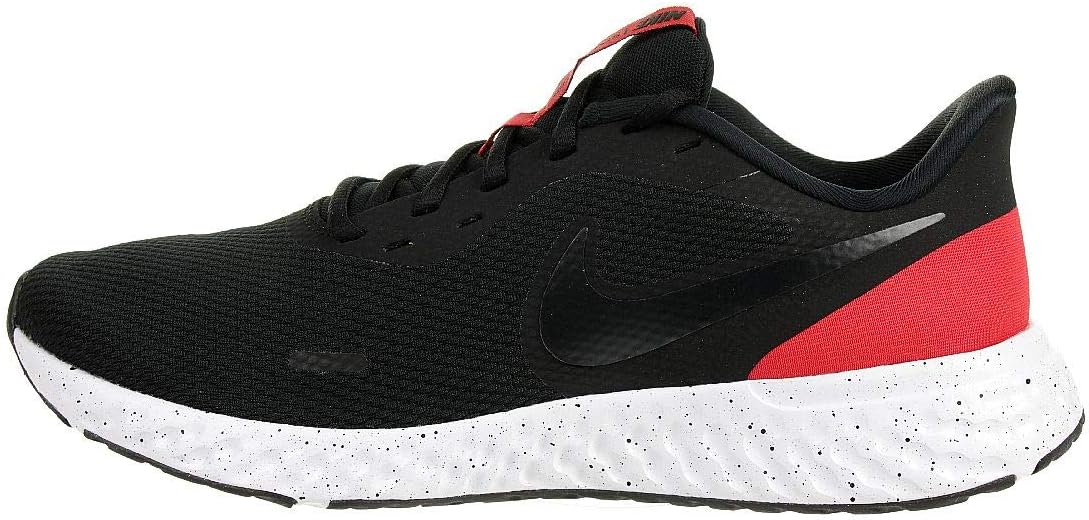 Nike Revolution 5 Black Anthracite University Red Running Shoes Men US 11 NEW