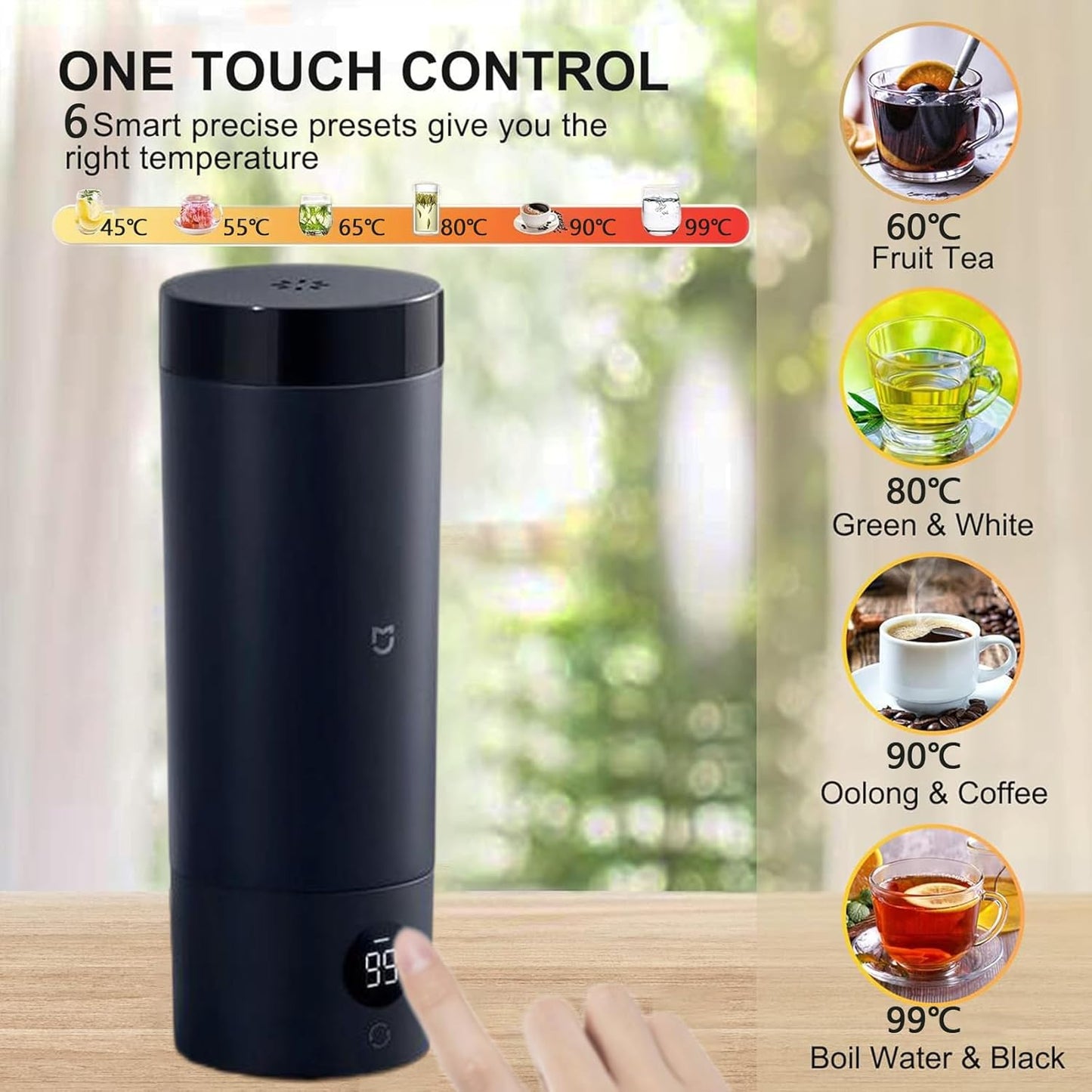 XMIHOME Portable Electric Kettle Navy Blue Small Hot Water Boiler 6 NEW