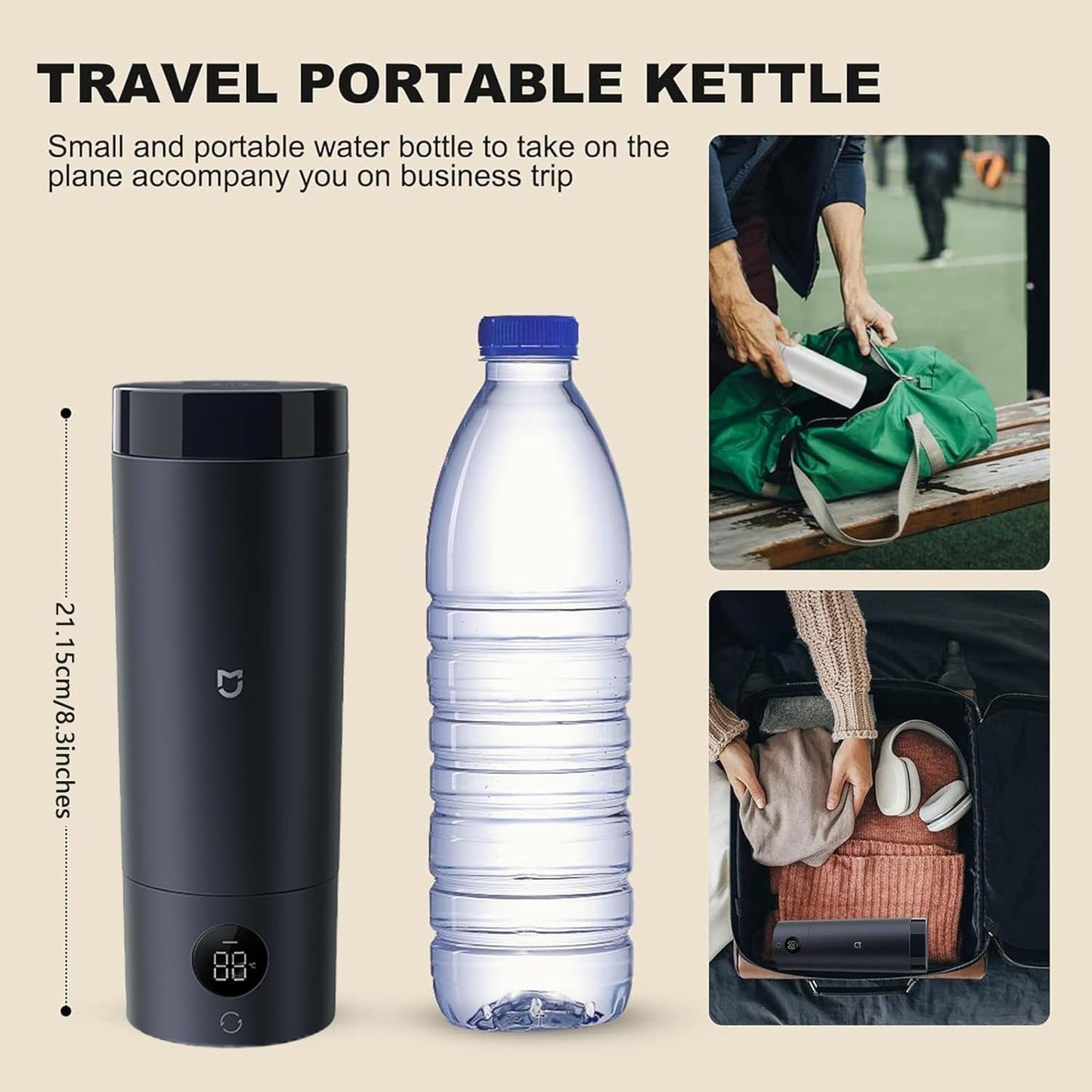 XMIHOME Portable Electric Kettle Navy Blue Small Hot Water Boiler 6 NEW
