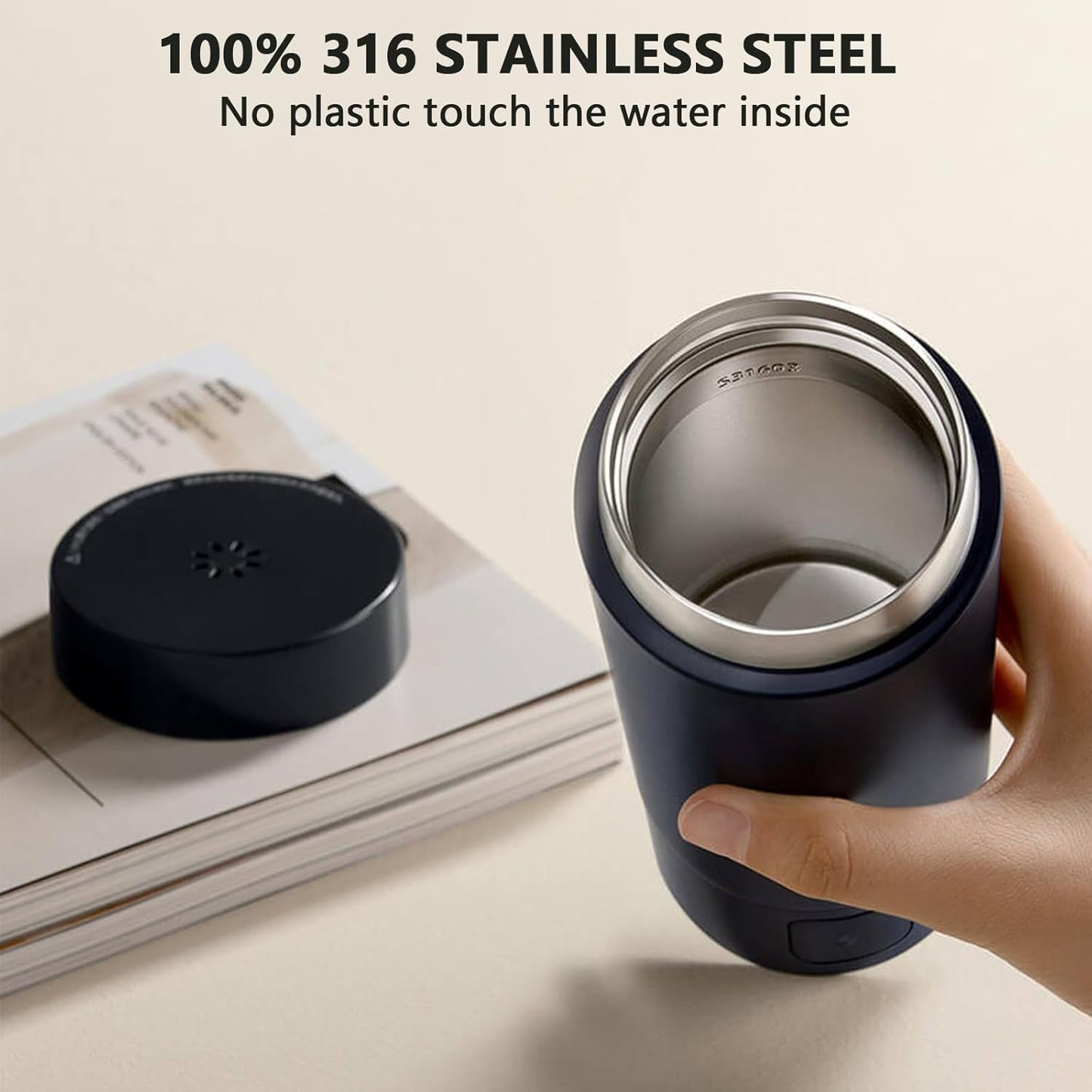 XMIHOME Portable Electric Kettle Navy Blue Small Hot Water Boiler 6 NEW