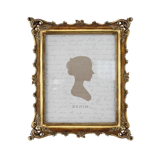 Sunlit 8x10 Inch Vintage Bronze Gold Luxury Antique Photo Frame with Glass DEMO
