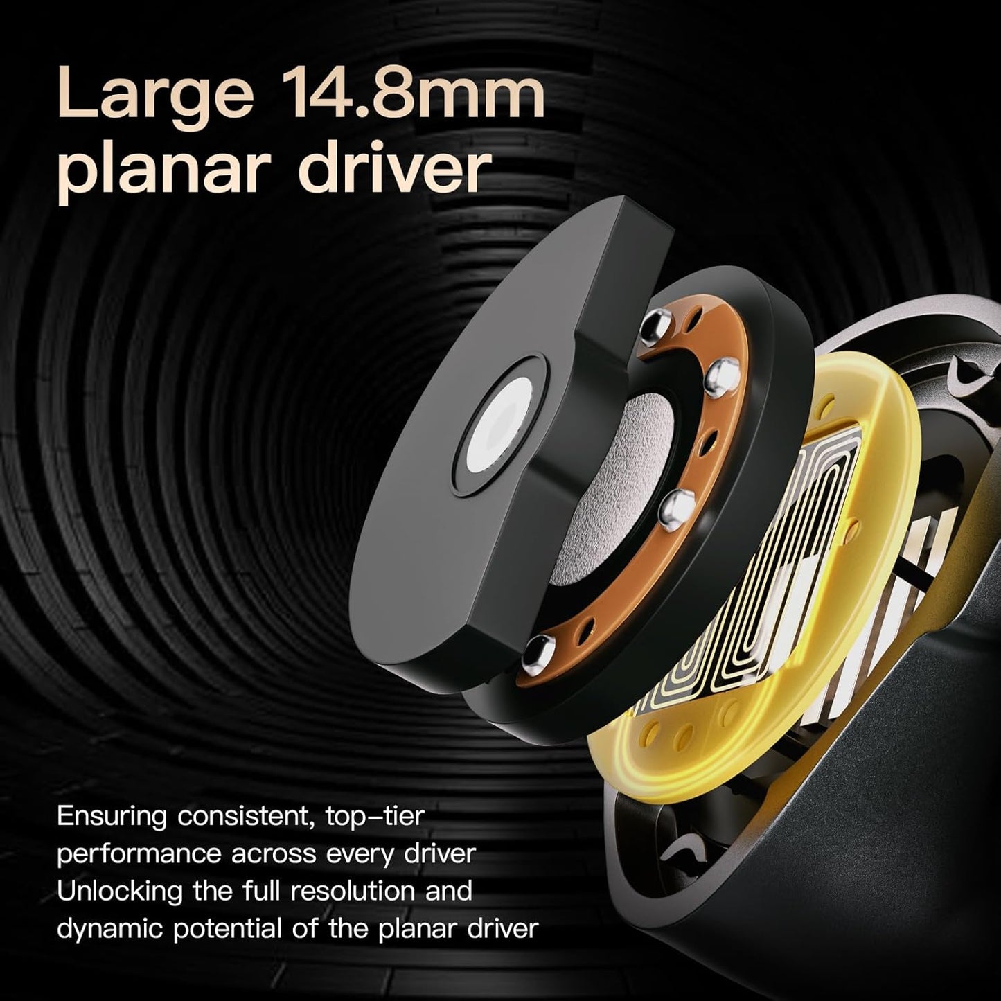 Letshuoer HiFi S12 Ultra In-Ear Headphones Planar Magnetic Driver Gunmetal NEW