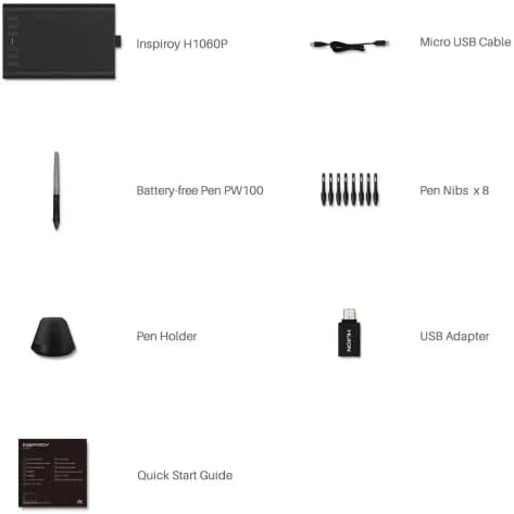 HUION Inspiroy Graphic Tablets H1060P Graphics Drawing Tablet 10 x 6.25 DEMO