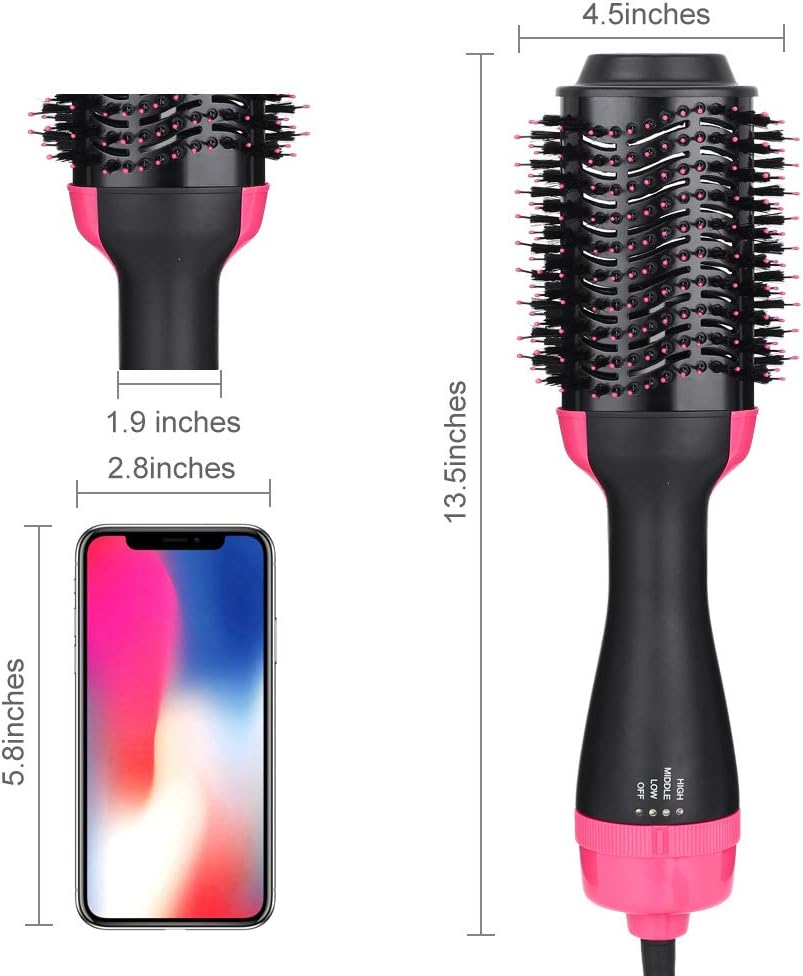ManKami 3-in-1 Hairbrushes Hot Air Brush Hair Dryer and Volumizer for NEW