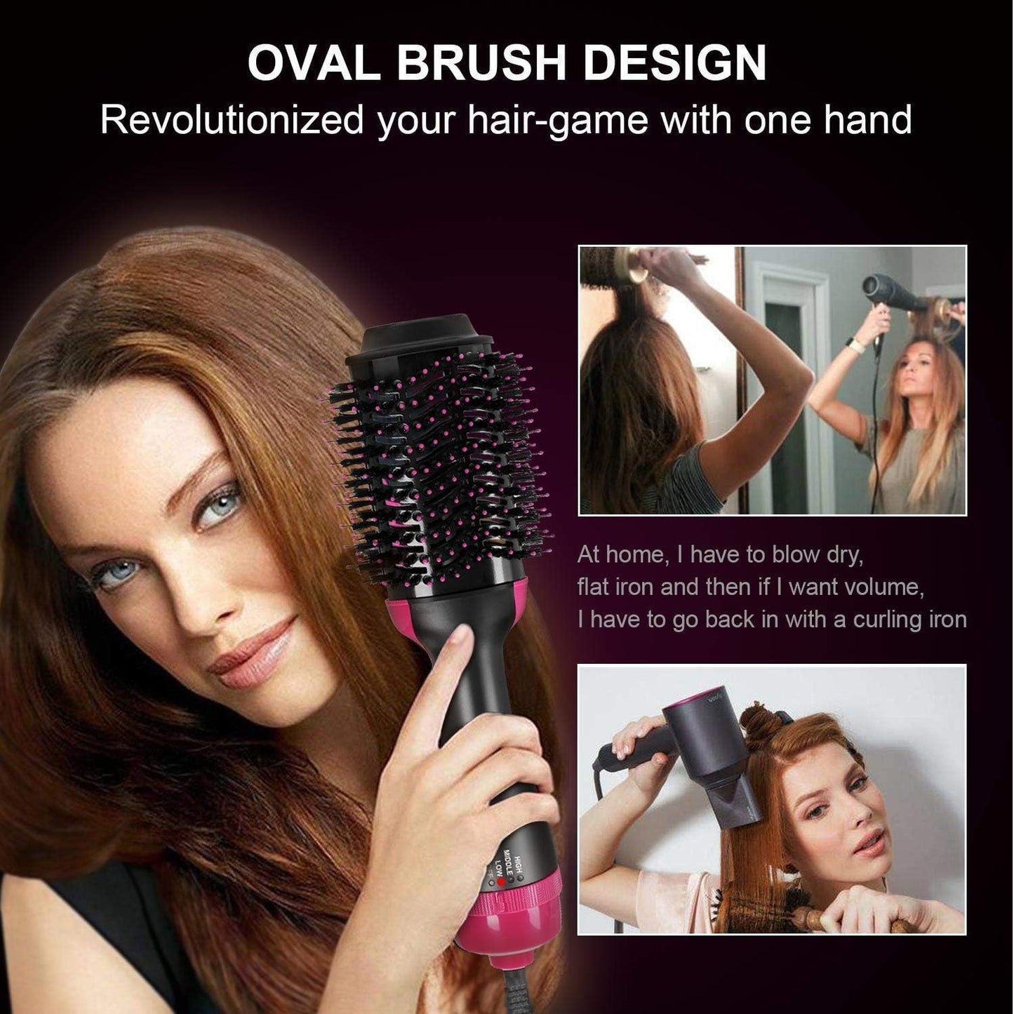 ManKami 3-in-1 Hairbrushes Hot Air Brush Hair Dryer and Volumizer for NEW