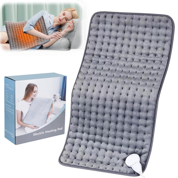 Necomi Grey Electric Heating Pad for Back Pain & Muscle Relief - Soothing DEMO
