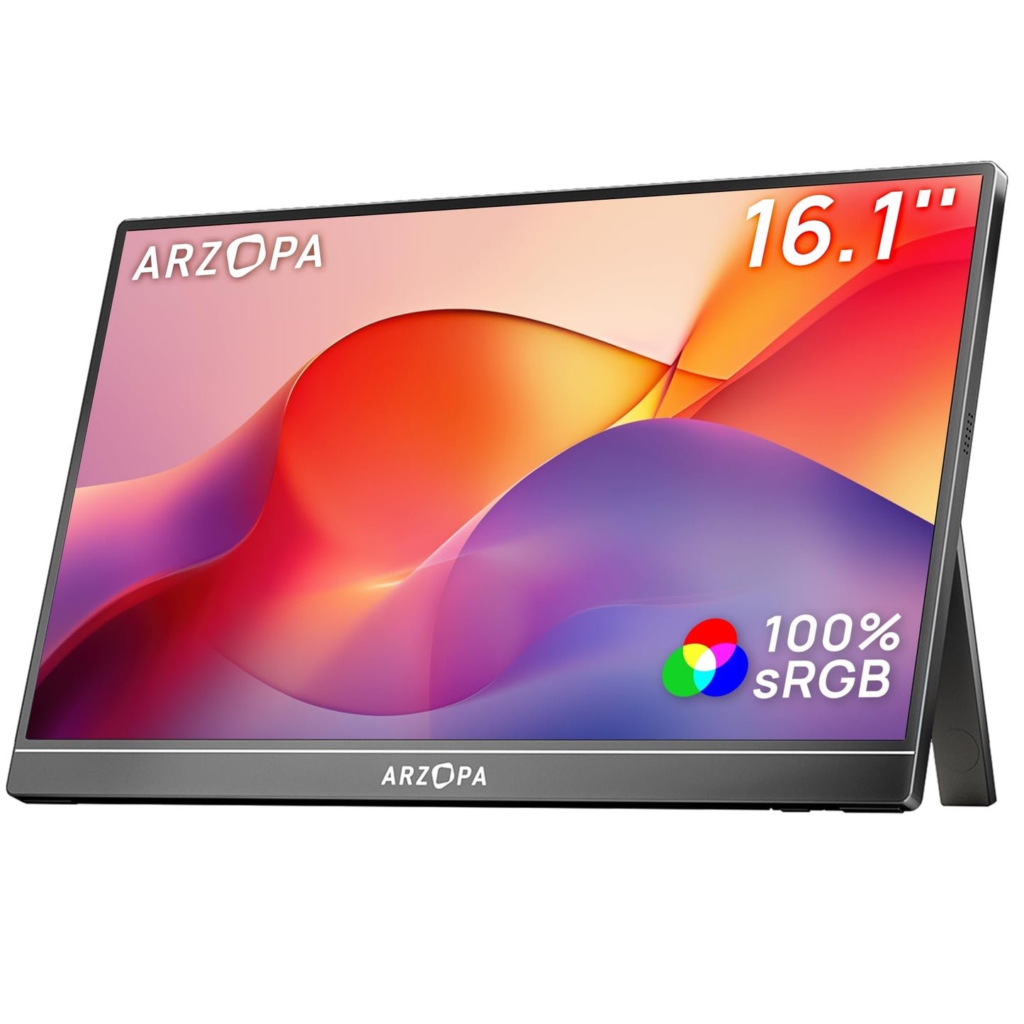 ARZOPA 16.1" Monitors FHD 1080P Portable Monitor with High Color Gamut and DEMO