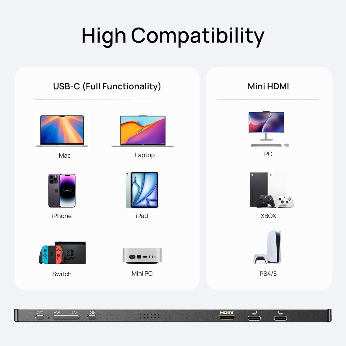 ARZOPA 16.1" Monitors FHD 1080P Portable Monitor with High Color Gamut and DEMO