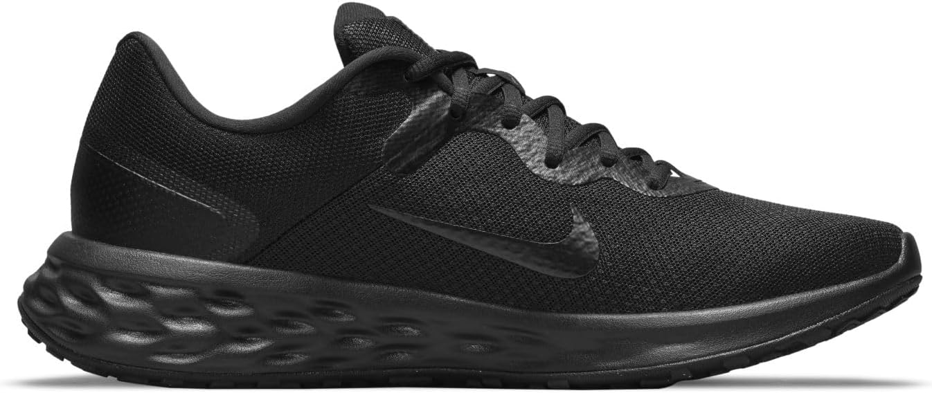Nike Revolution 6 NN Sneaker Solid Black Running Shoes Mens US 9 NEW