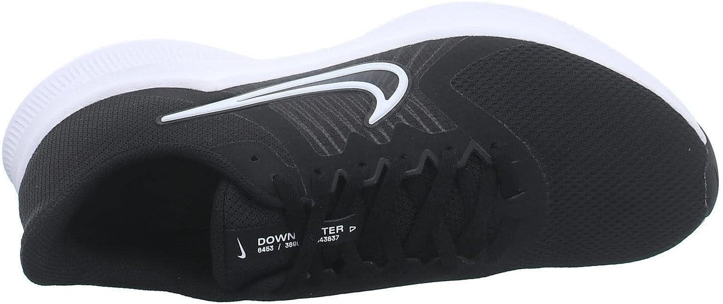 Nike Downshifter 11 Black Mesh With White Logo Trainers Mens US 8.5 NEW