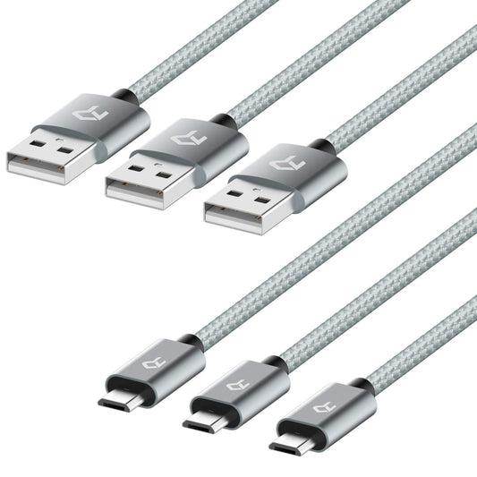 Rankie Micro USB Cables USB Cable High Speed Data Charging Nylon Braided 3 NEW
