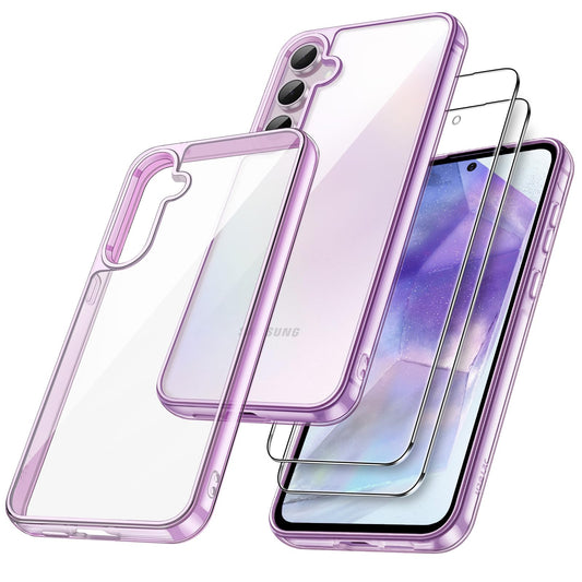 JETech 3-in-1 Basic Cases Case for Samsung Galaxy A55 5G with 2-Pack Screen NEW