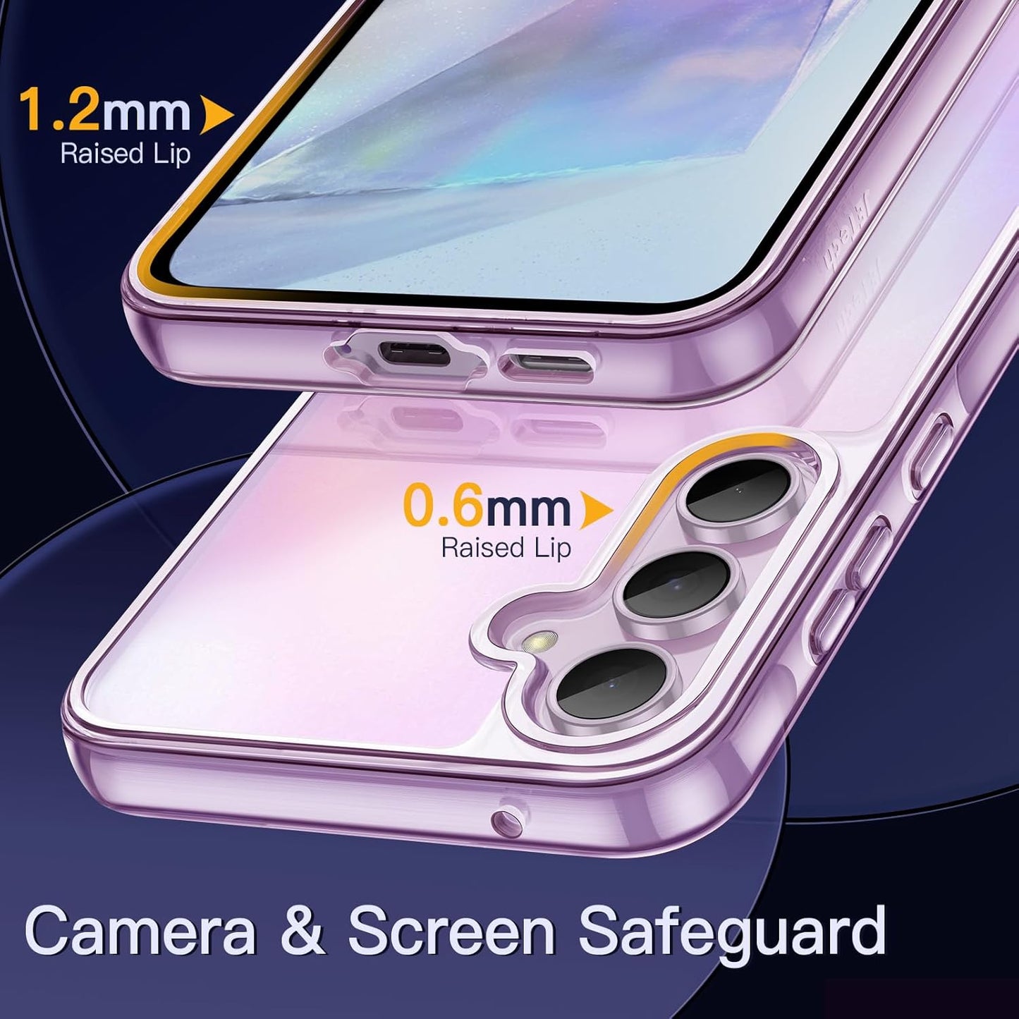 JETech 3-in-1 Basic Cases Case for Samsung Galaxy A55 5G with 2-Pack Screen NEW