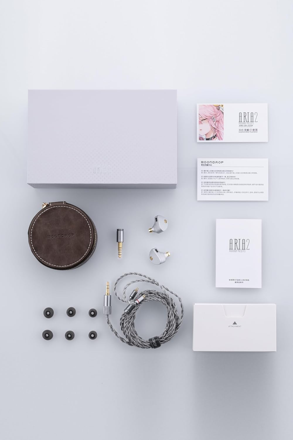 Moondrop Aria 2 Premium Silver In-Ear Headphones for Immersive Audio DEMO