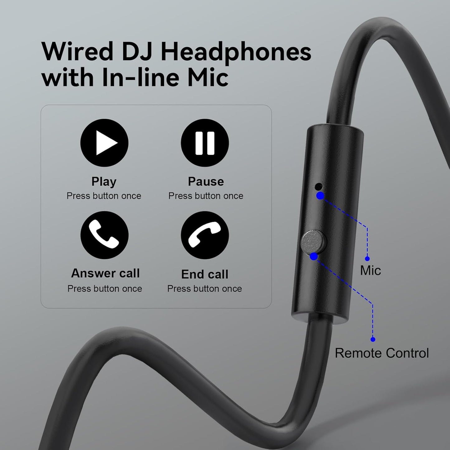 OneOdio Wired Over-Ear Headphones Hi-Res Studio Monitor Mixing DJ Stereo NEW
