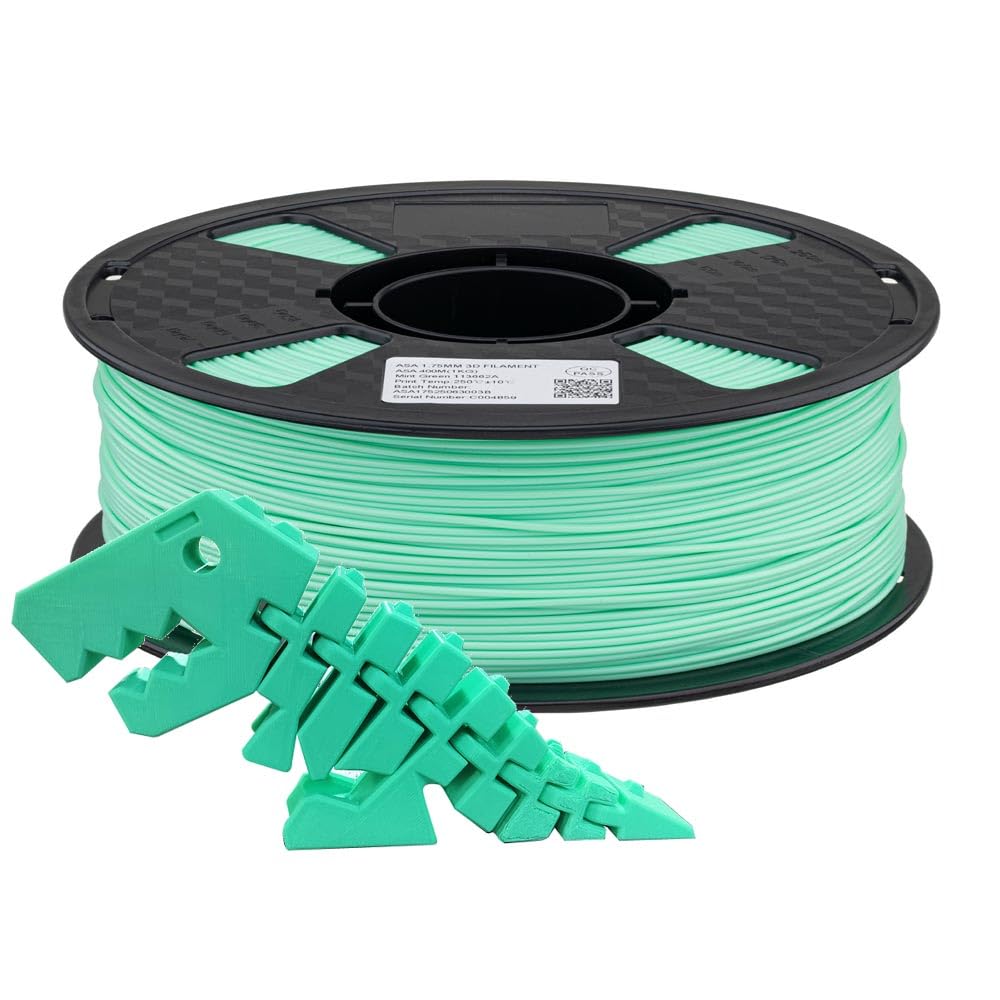 CC3D ASA 3D Printer Filament, Mint Green, 1.75mm, 1KG Spool, for Printing NEW
