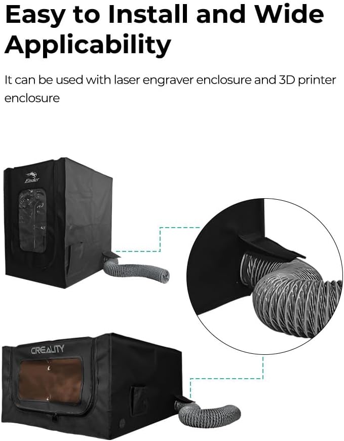 LEOWAY 3D Electronics Printer Fume Extraction Kit for Ender Plus Enclosure DEMO