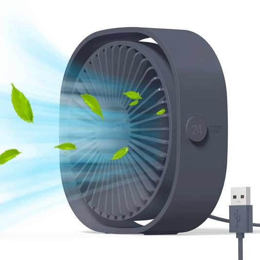 Simpeak Mini USB Fans USB Desk Fan - Quiet Portable Cooling in Grey for DEMO