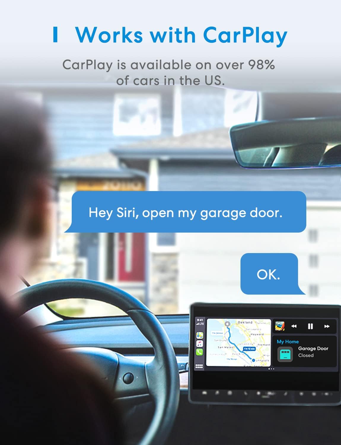 meross Smart Hardware Garage Door Opener Remote with External Antenna - DEMO