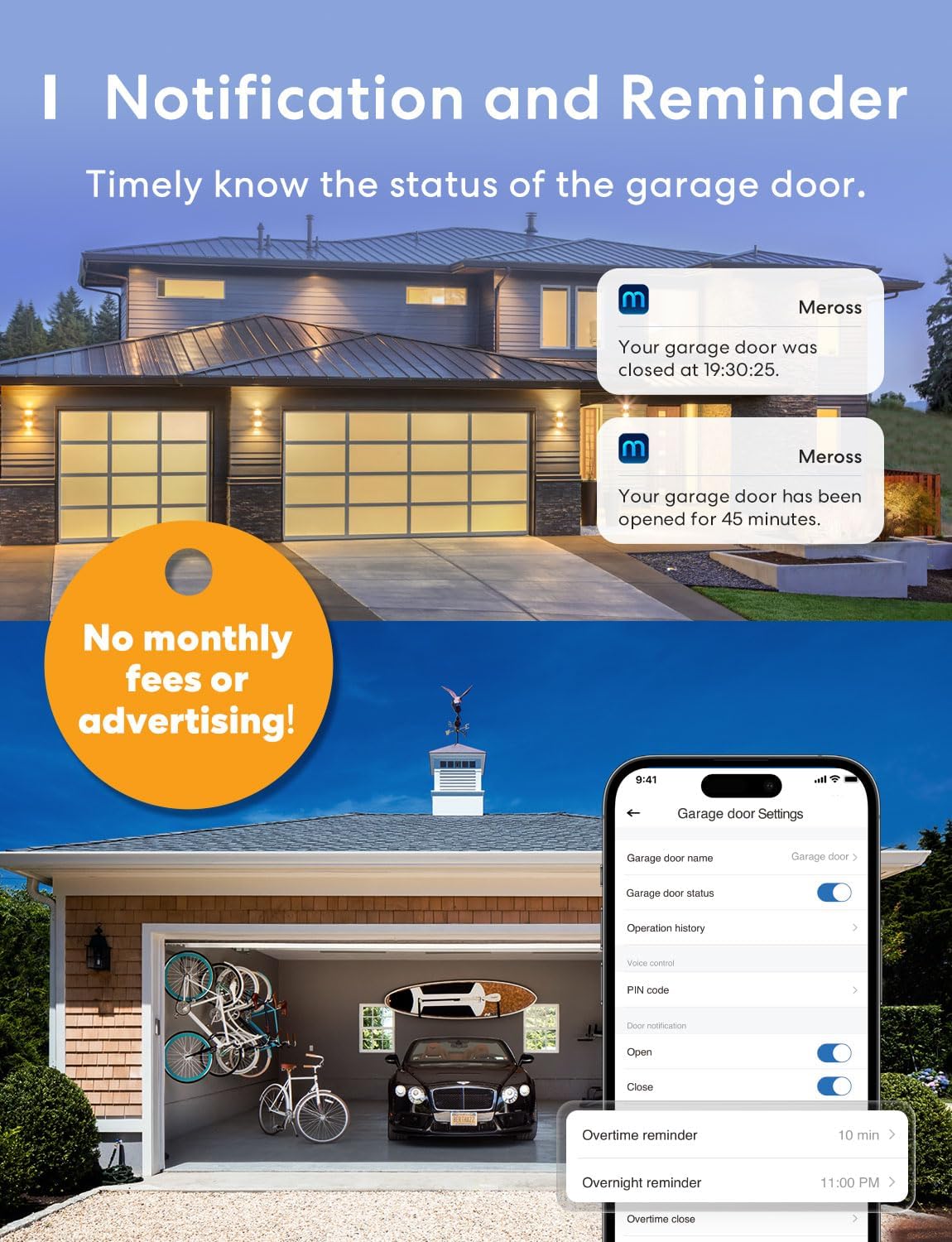 meross Smart Hardware Garage Door Opener Remote with External Antenna - DEMO