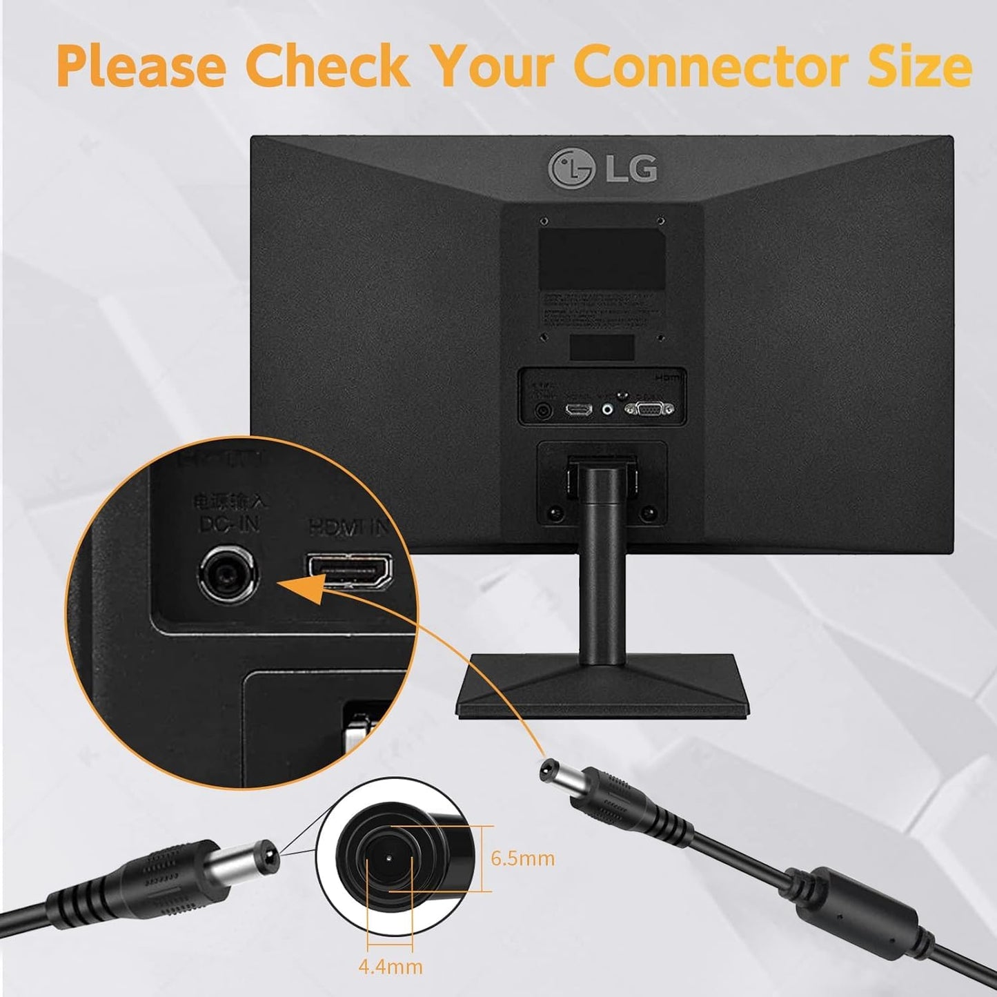 GTGUGR 19-34 Inch LCD TV Power Supply Charger, Black, Shopify Optimized NEW