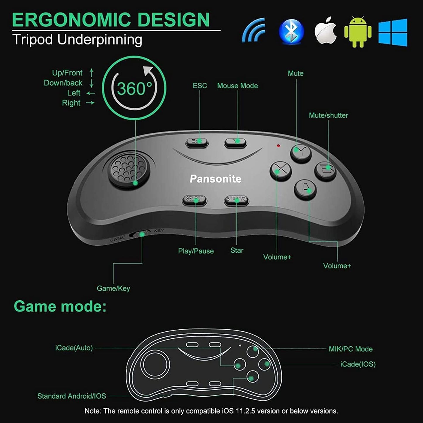 YinCaiCheng VR Accessories Headset with Remote Controller HD 3D Virtual DEMO