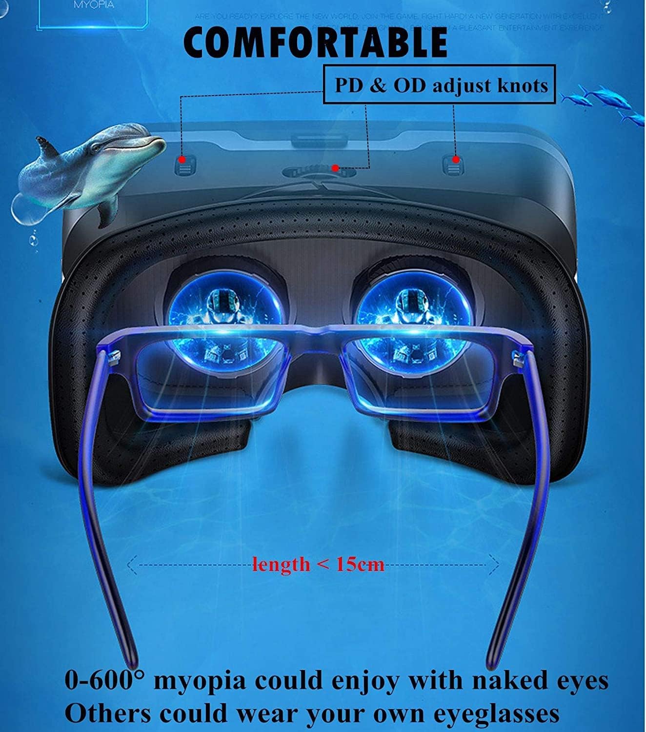 YinCaiCheng VR Accessories Headset with Remote Controller HD 3D Virtual DEMO