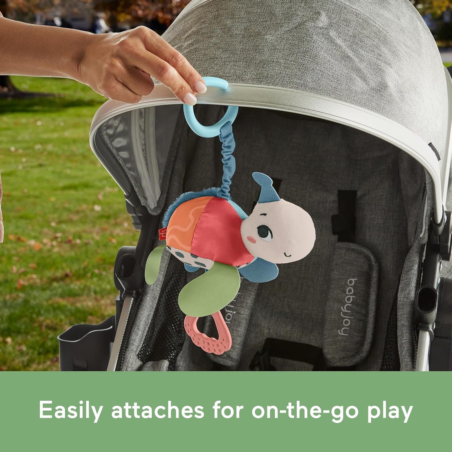 Fisher-Price Baby Stroller Plush Se Me Bounce Turtle Toy, Small Accessory NEW