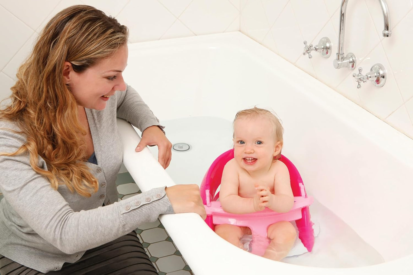 Dreambaby Premium Baby Bath Seat with Comfortable Toddler Support in Pink NEW