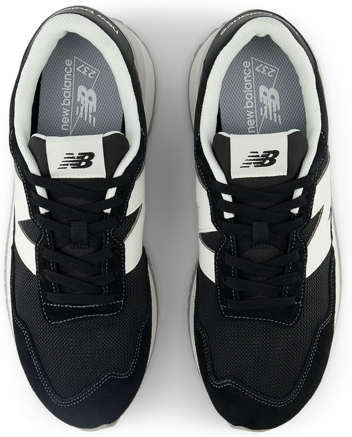New Balance Lightweight Cushioned Sneakers BLACK/NB 103 WHITE Mens US 6 NEW