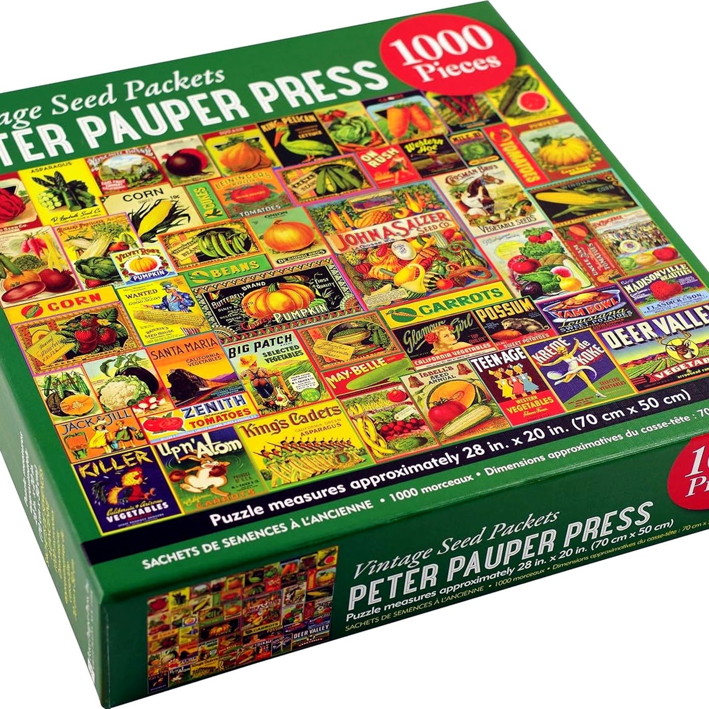 Vintage 1000 Piece Jigsaw Puzzle - Antique Seed Packets Hobby Game NEW