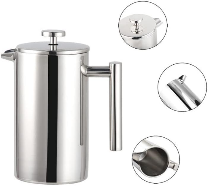 Pressopros 2 Cup French Press Coffee Maker Double Wall Stainless Steel 350ml NEW