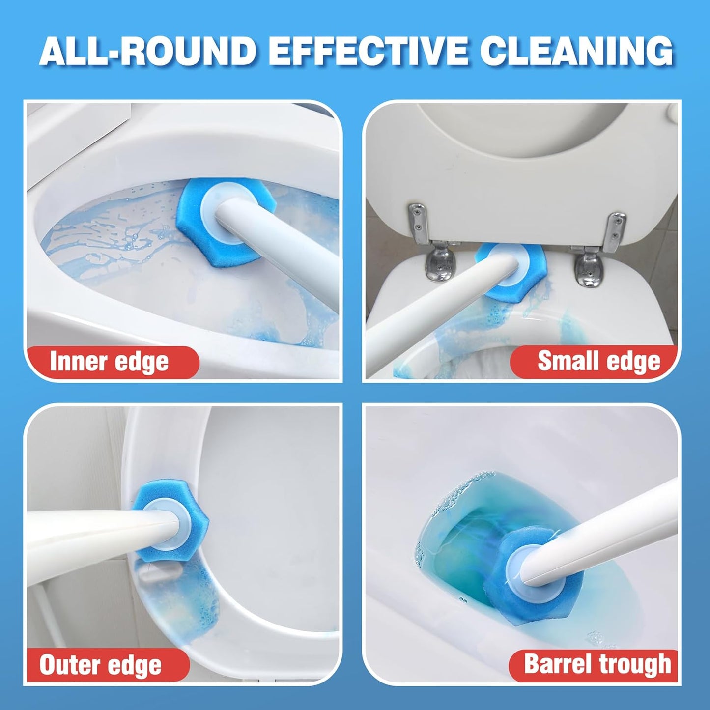 JEHONN Disposable Toilet Bowl Cleaner Wand with Upgraded Clamping System NEW