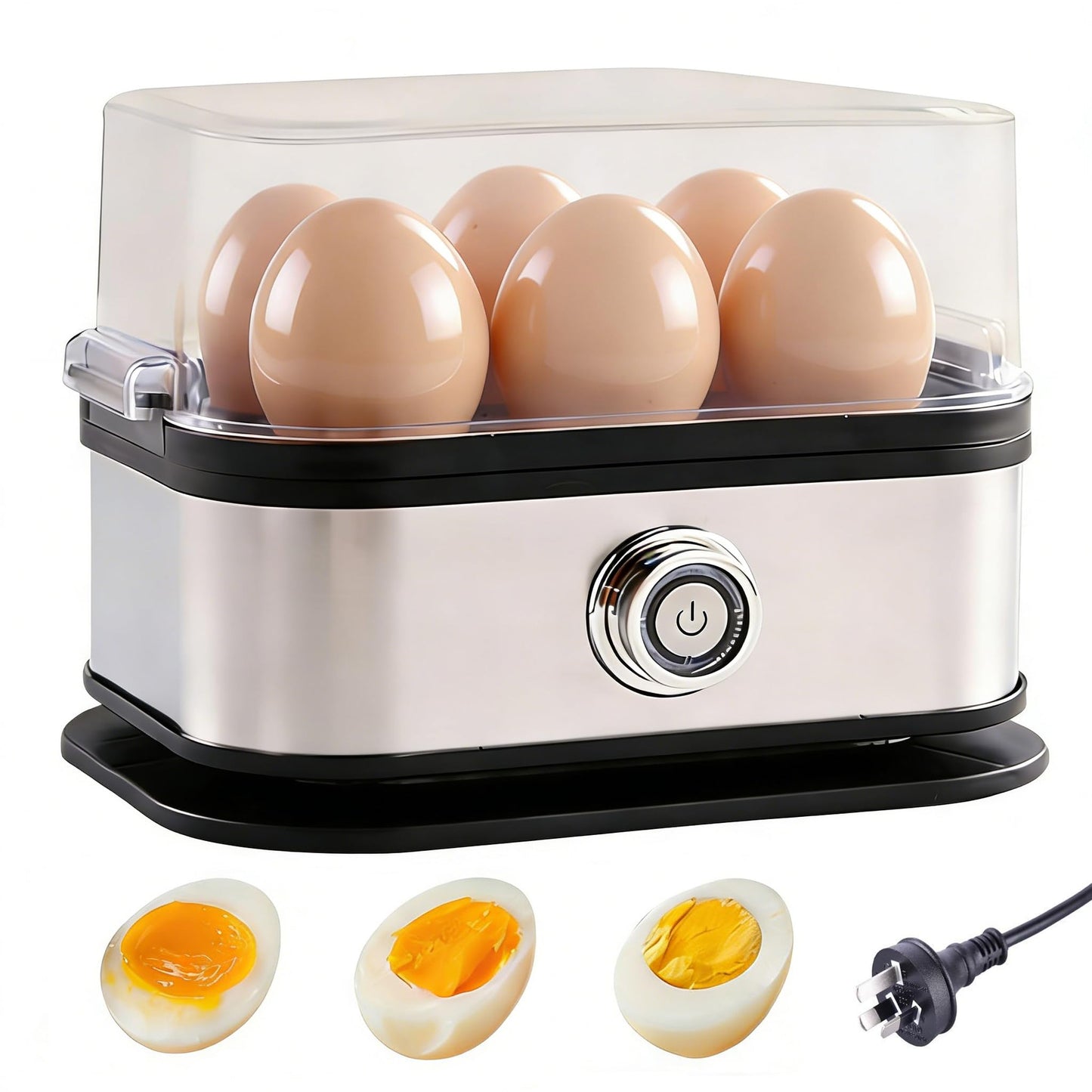 XIULIUU Rapid Speciality Appliances Egg Cooker Electric 6 Capacity Soft DEMO