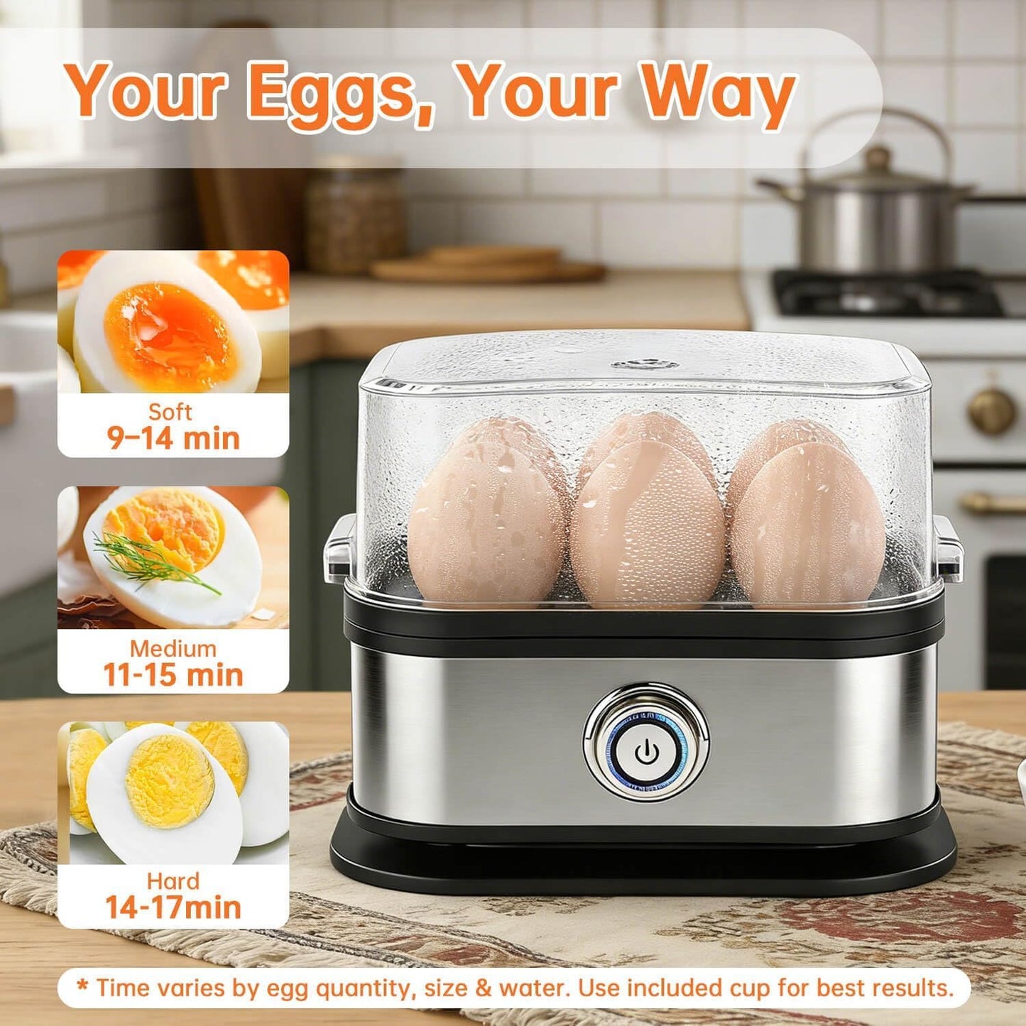 XIULIUU Rapid Speciality Appliances Egg Cooker Electric 6 Capacity Soft DEMO