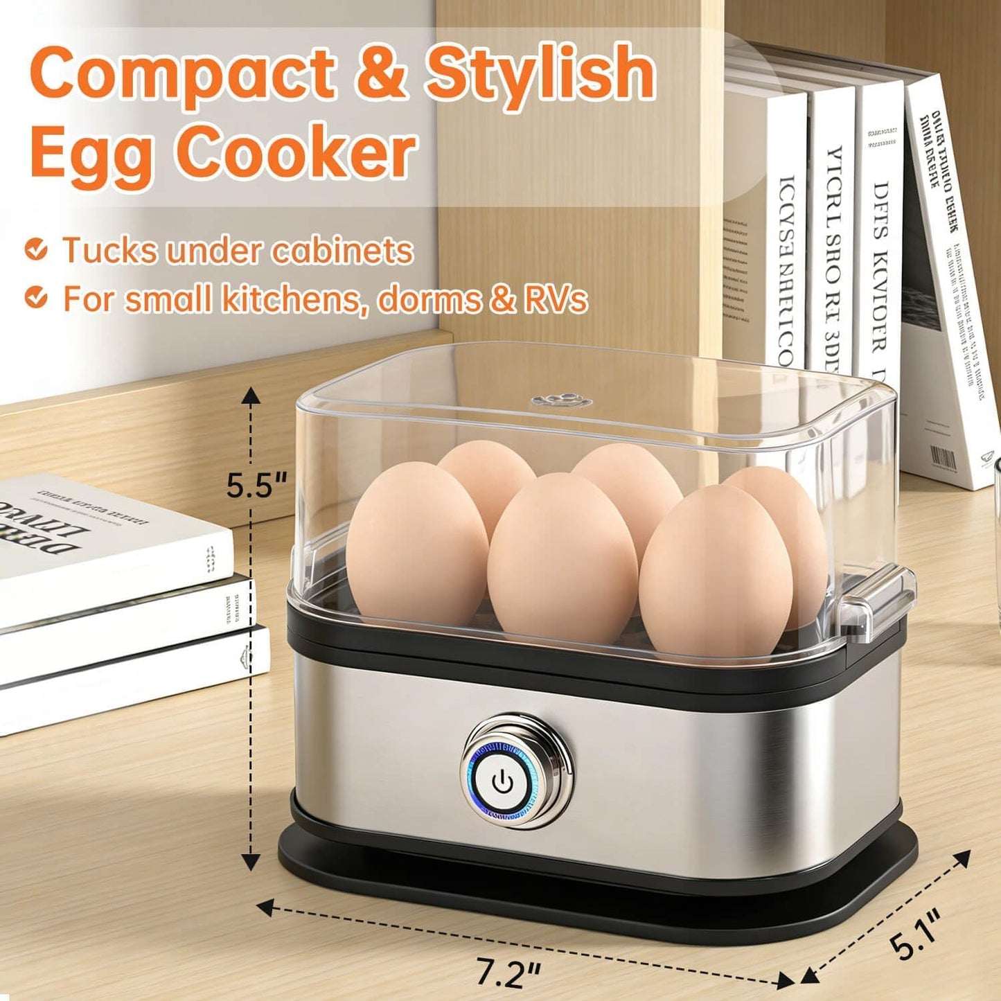 XIULIUU Rapid Speciality Appliances Egg Cooker Electric 6 Capacity Soft DEMO
