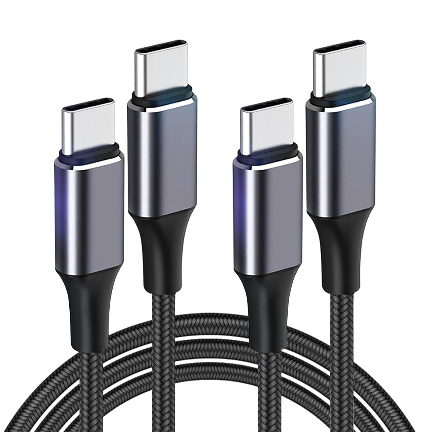 T Tersely USB Cables 100W Fast Charging USB-C Cable Type C PD Charger 2 Pack NEW