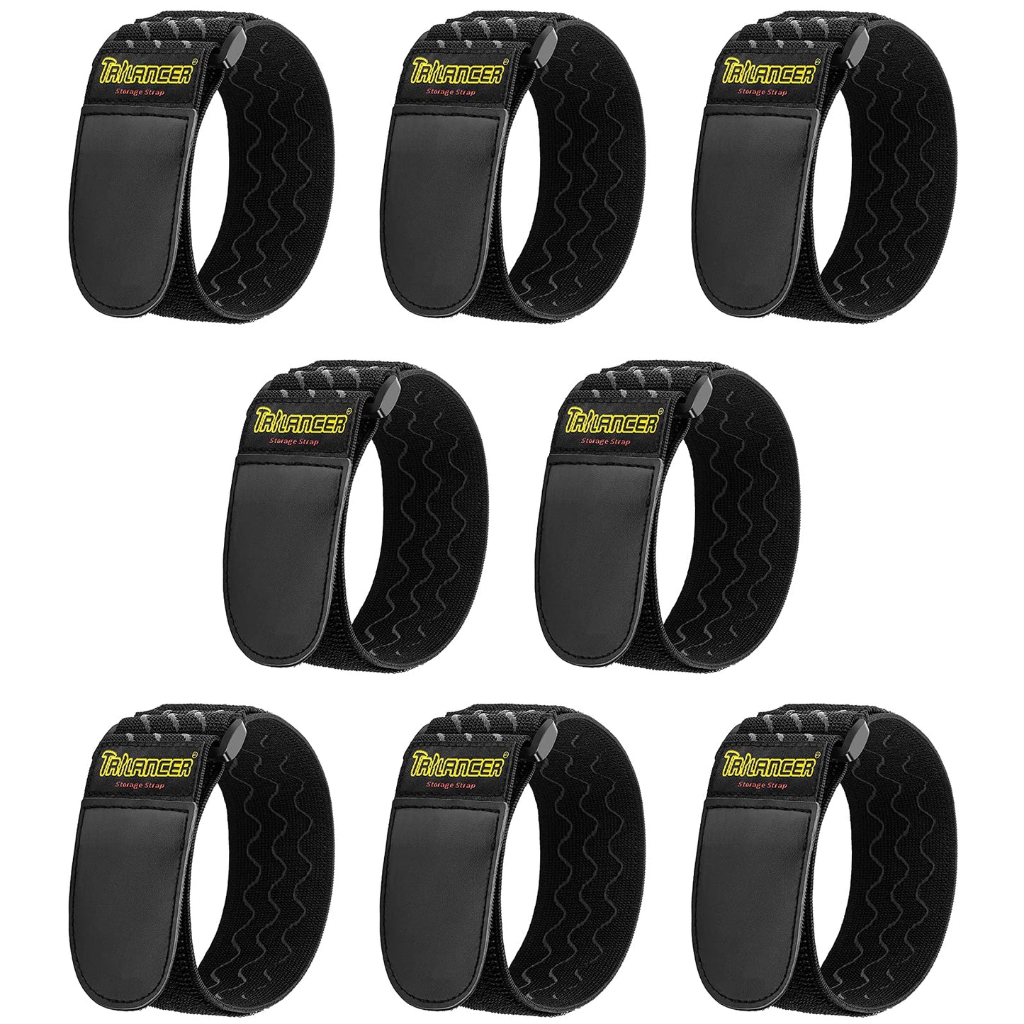Trilancer Cable Ties Heavy Duty Elastic Cinch Straps Anti-Slip 30 cm 8 Pack NEW