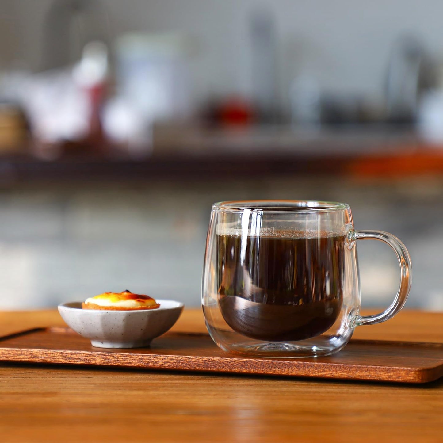 CNGLASS Double Walled Glass Coffee Mugs Insulated Espresso Cups 10oz(2PCS) NEW