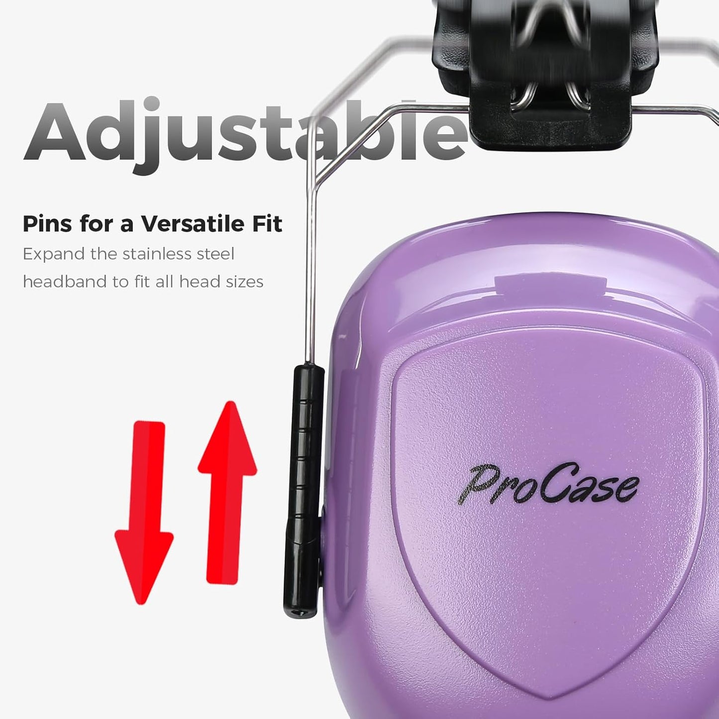 ProCase Noise Reduction Safety Ear Muffs Hearing Protection Purple&Black NEW