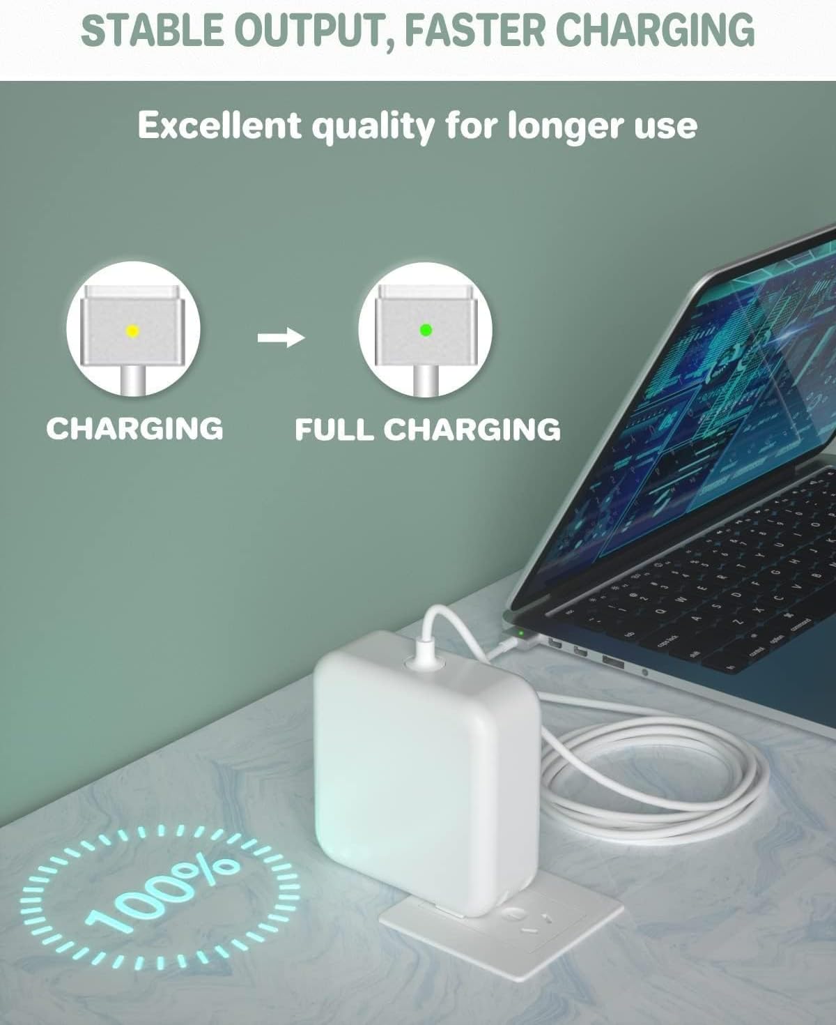 GTGUGR 45W Replacement Charger for MacBook Air T-Tip Power Adapter NEW