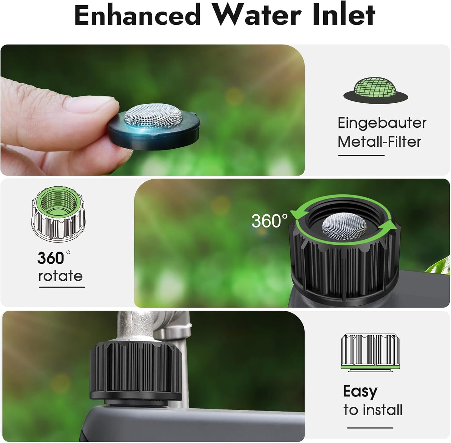 Insoma WiFi Enabled Outdoor Hose Timer - Automatic & Manual Watering, Grey DEMO