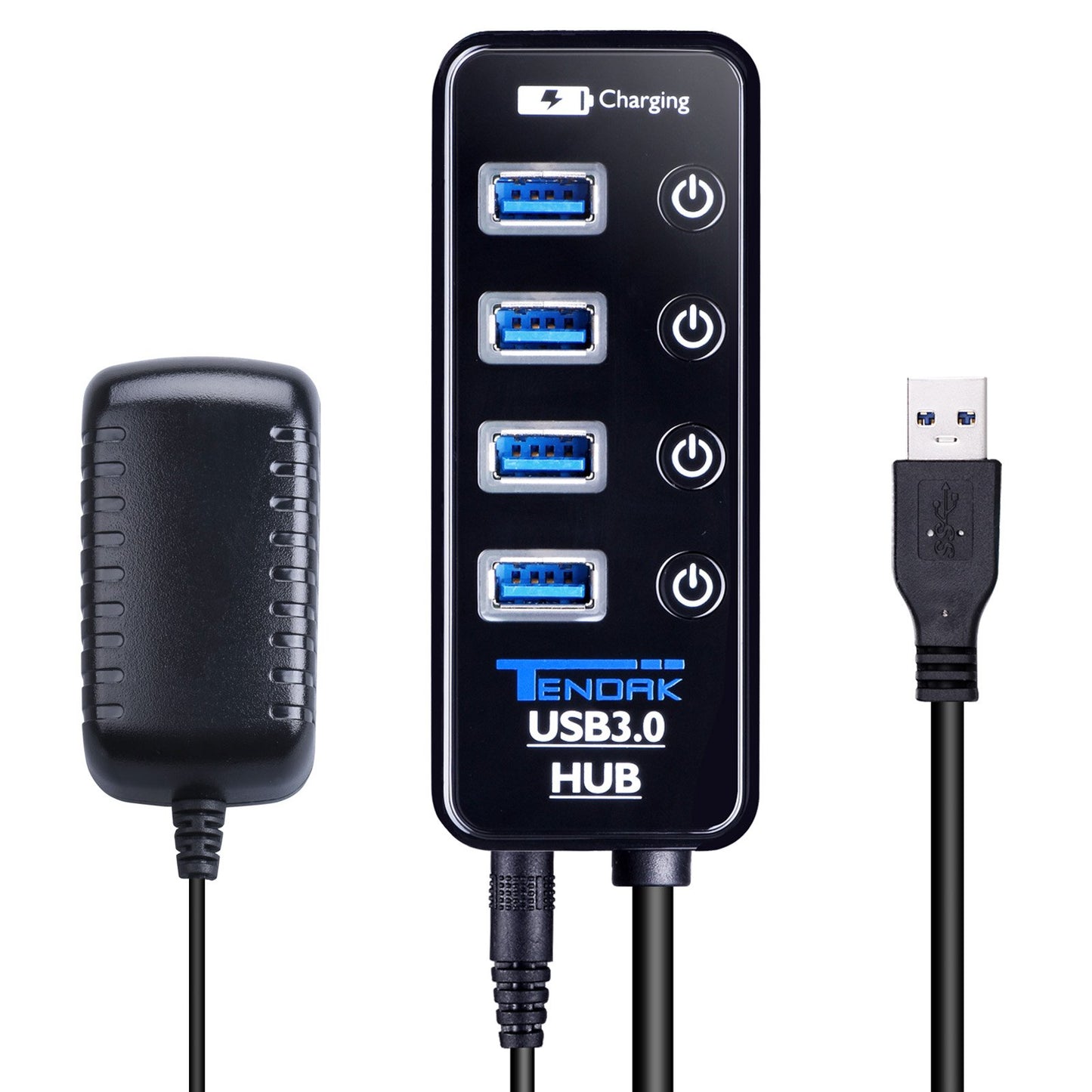 Tendak 4 USB Hubs Port USB 3.0 Hub with Smart Charging - High-Speed Data DEMO