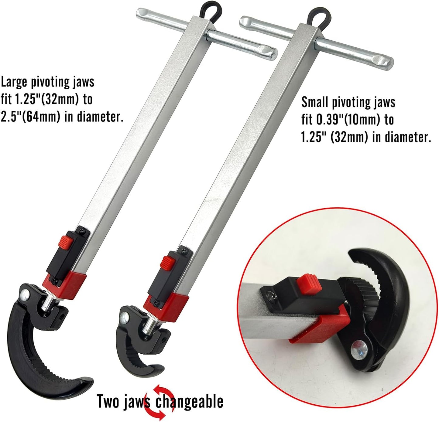 Telescoping Basin Wrench, Cr-V Steel Sink Faucet Wrenches, Adjustable DEMO