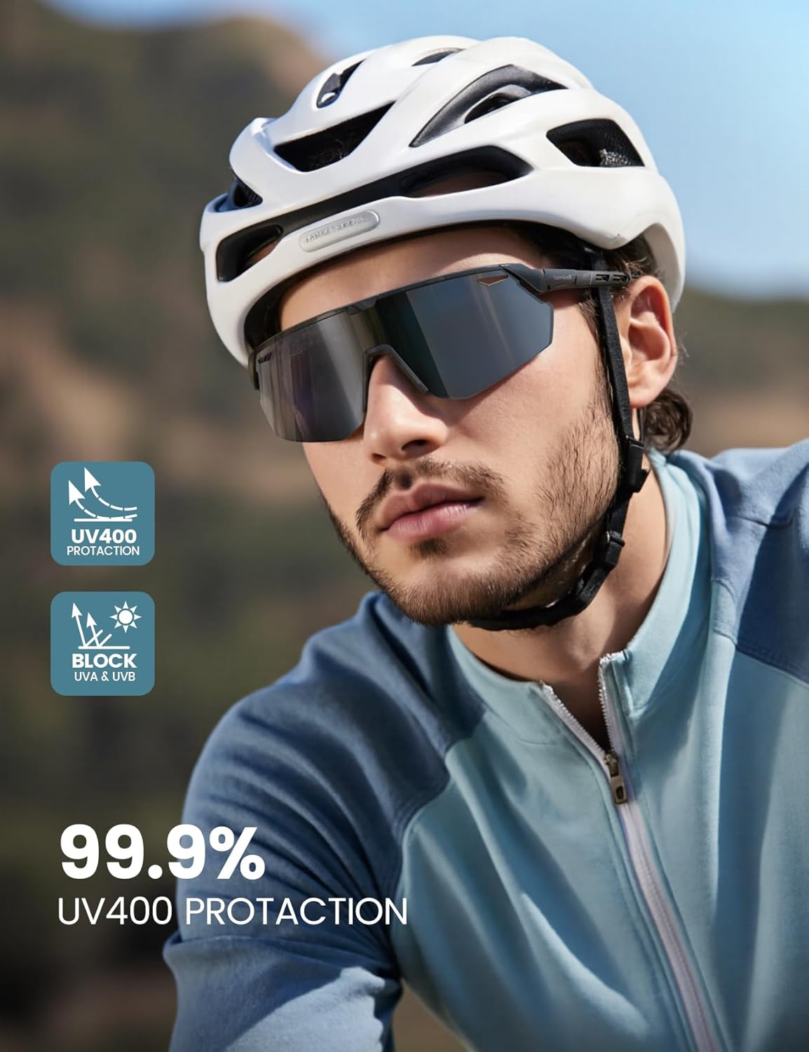 Lamicall Polarized Sports Sunglasses 99.9% UV400 Protection Glasses NEW