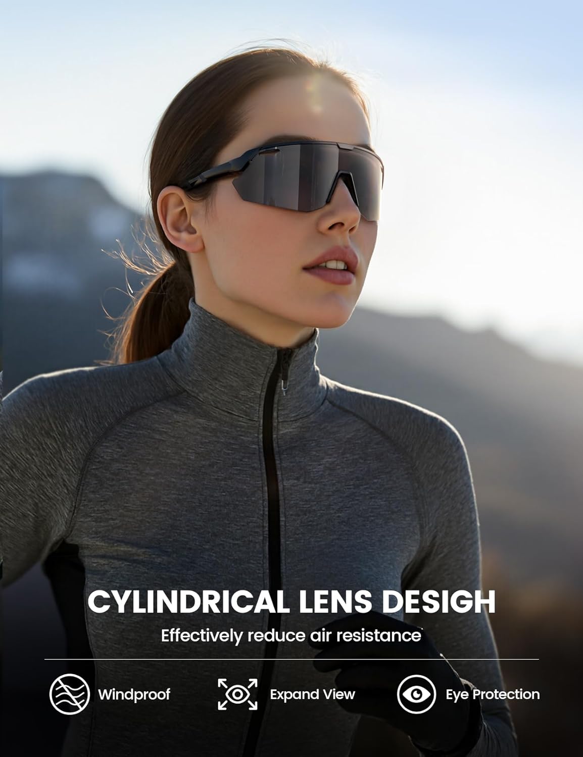 Lamicall Polarized Sports Sunglasses 99.9% UV400 Protection Glasses NEW