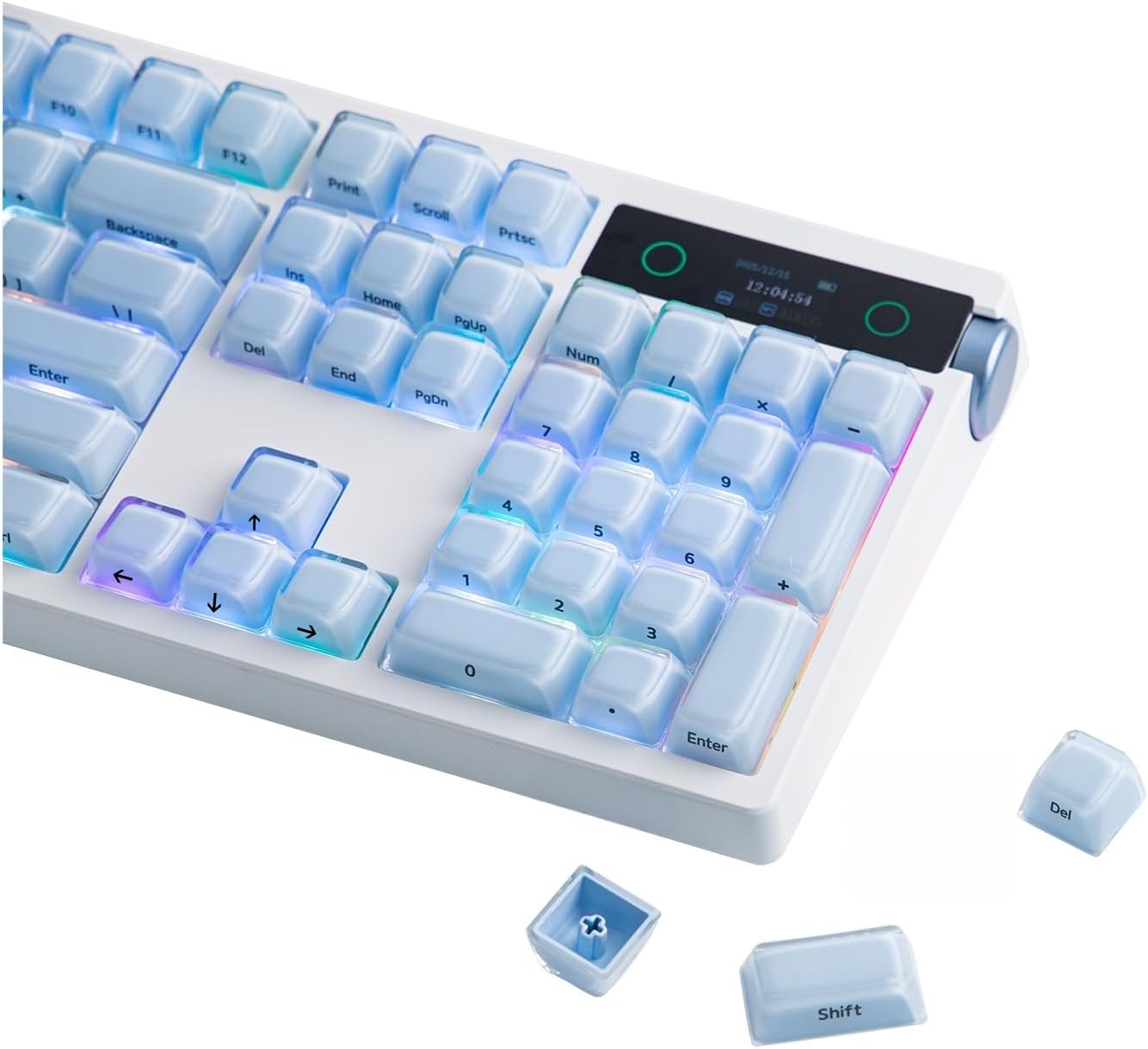 DANYAM Crystal Jelly Keycaps Custom 132 Keys CBSA Profile Side Printed NEW